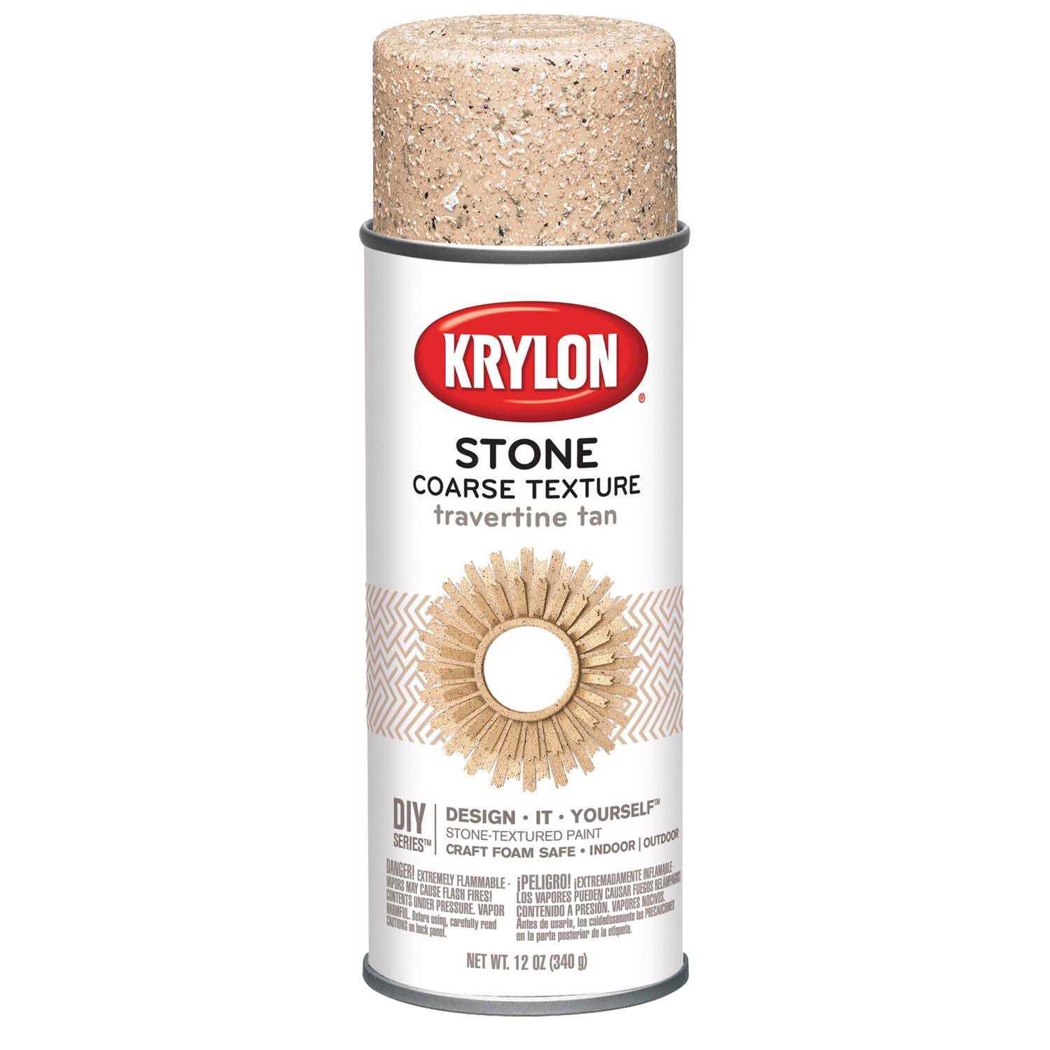 Krylon Travertine Tan Coarse Stone Texture Finish Spray Paint