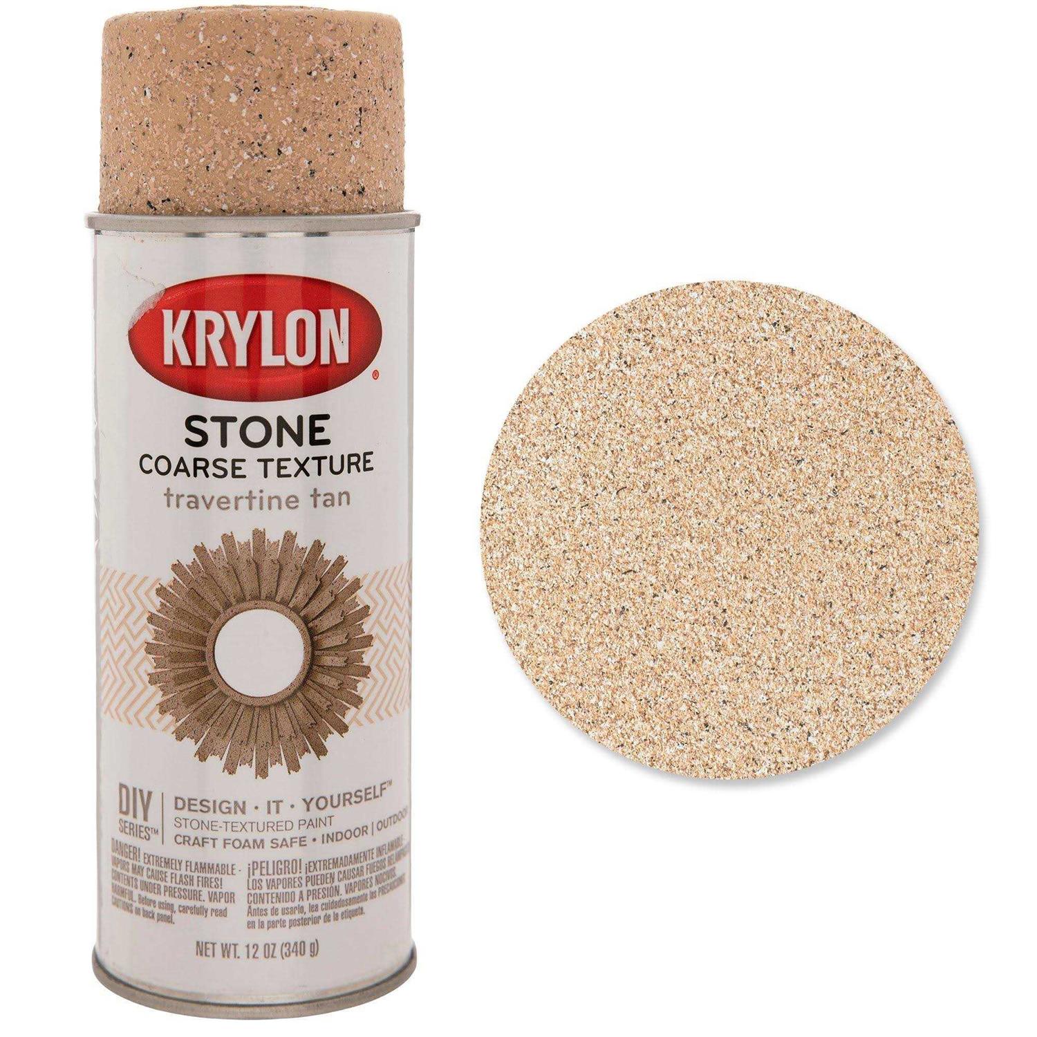 Krylon Travertine Tan Coarse Stone Texture Finish Spray Paint - Image 2