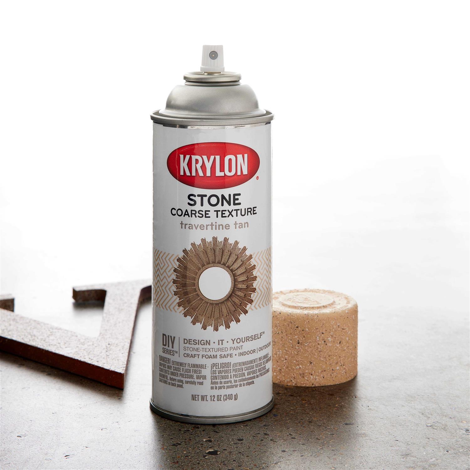 Krylon Travertine Tan Coarse Stone Texture Finish Spray Paint - Image 5