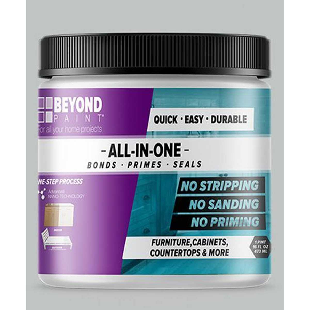 Beyond Paint Matte Ash Acrylic All-in-One Paint 1 pt