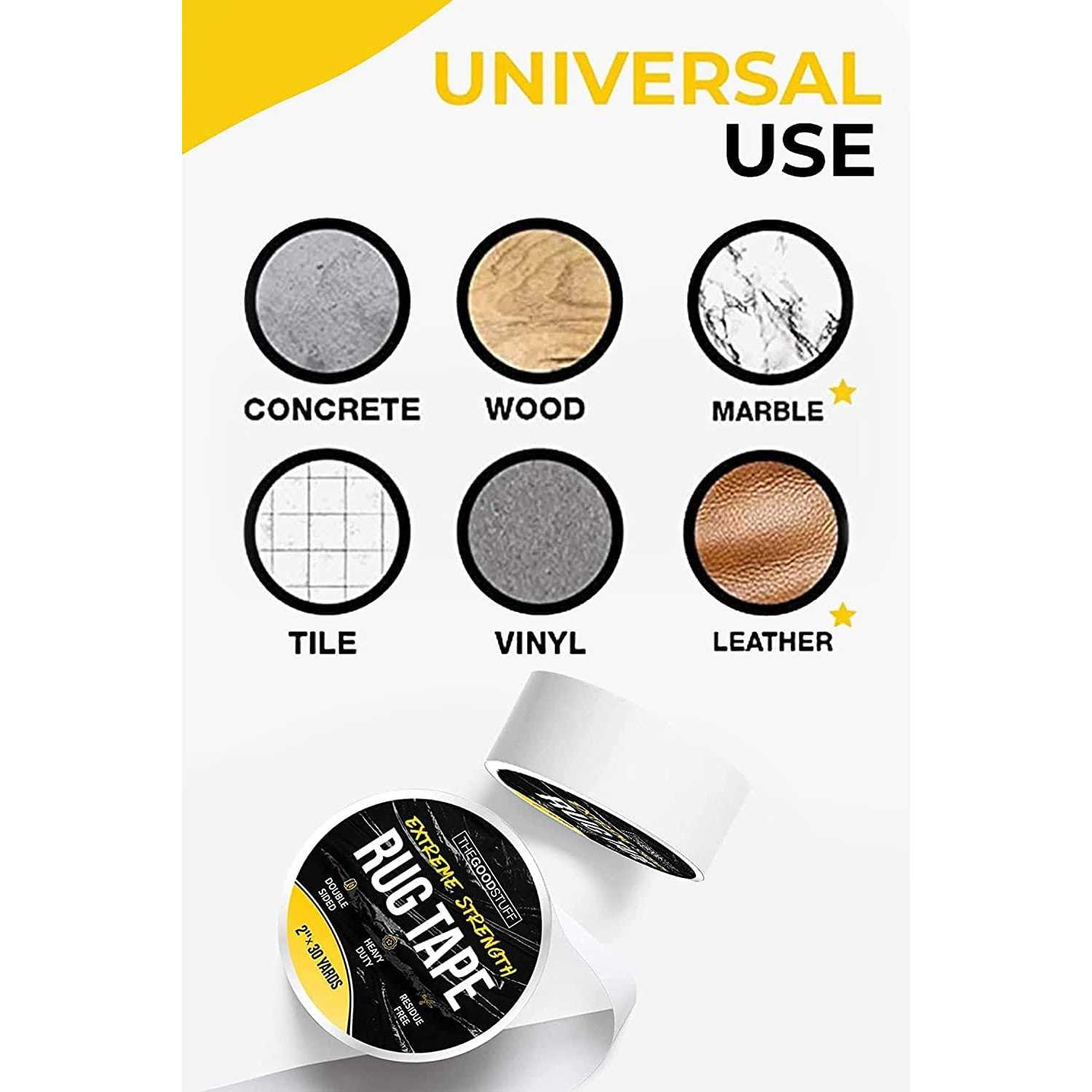 The Good Stuff Heavy Duty Rug Tape for Carpet and Hardwood Rug Tape for Area Rugs Carpet - Image 2