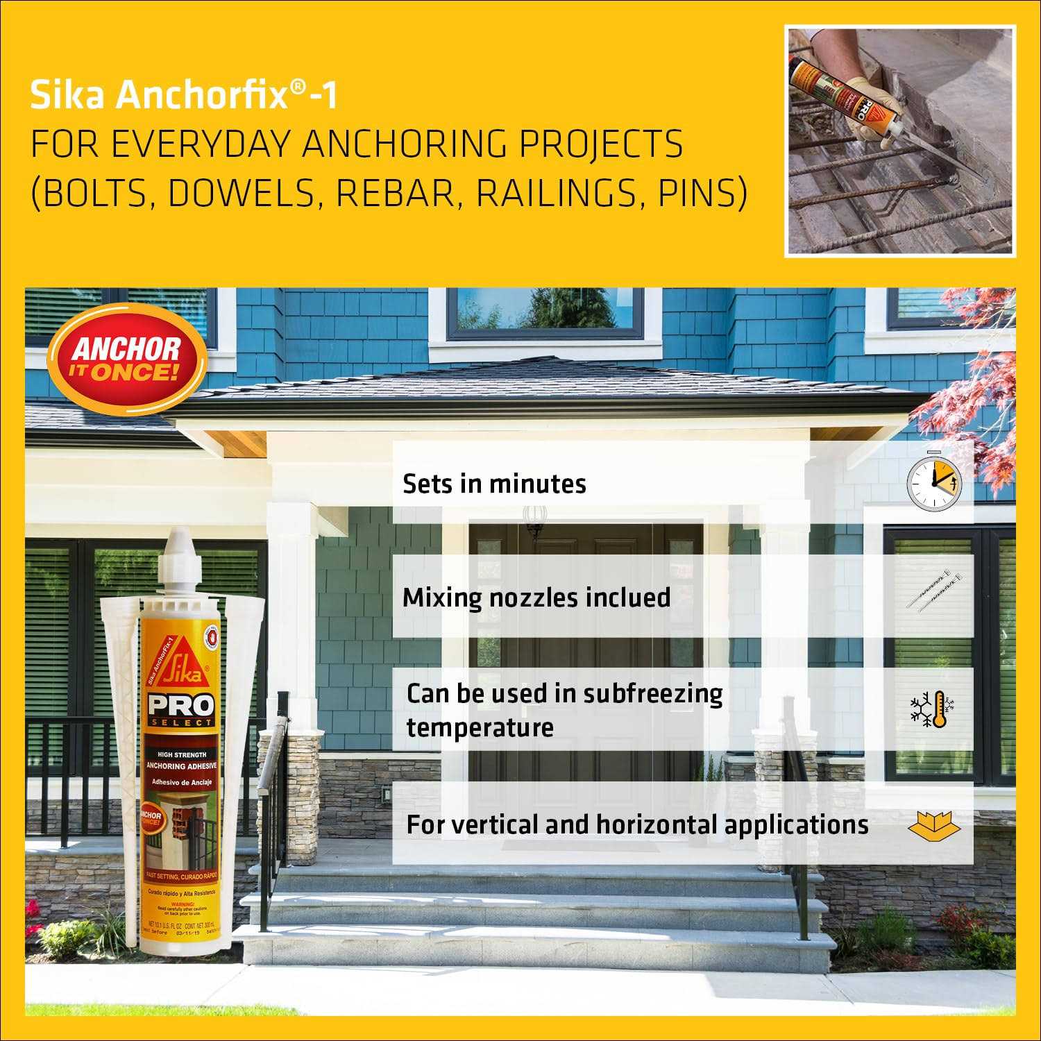 Sika 10.1 fl. oz. AnchorFix-1 Anchoring Adhesive - Image 2