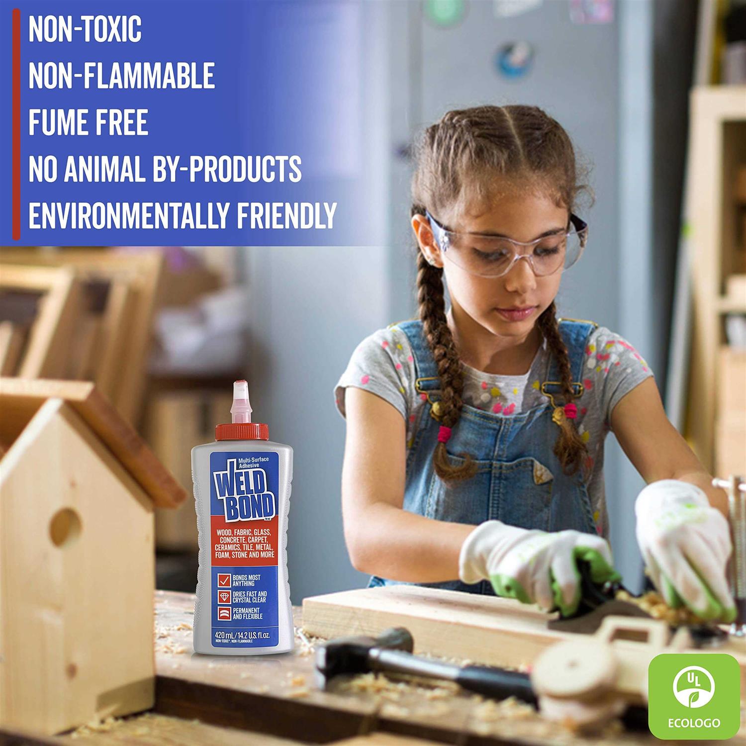 Weldbond Non-Toxic Multi-Surface Glue That Bonds Most Anything! Use as Wood Glue or for Glass Mosaic Ceramic Pottery Craft Tile - Image 3