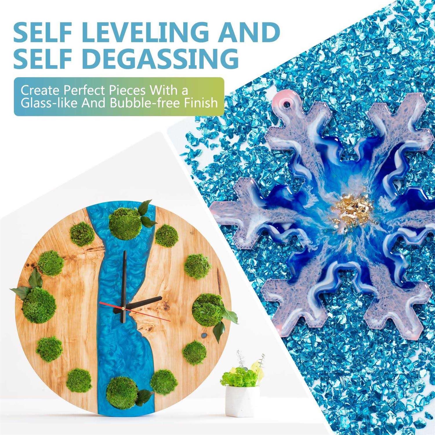 OcePor Epoxy Resin-38OZ Crystal Clear Epoxy Resin Kit No Yellowing No Bubble Art Resin Casting Resin for Art Crafts - Image 3