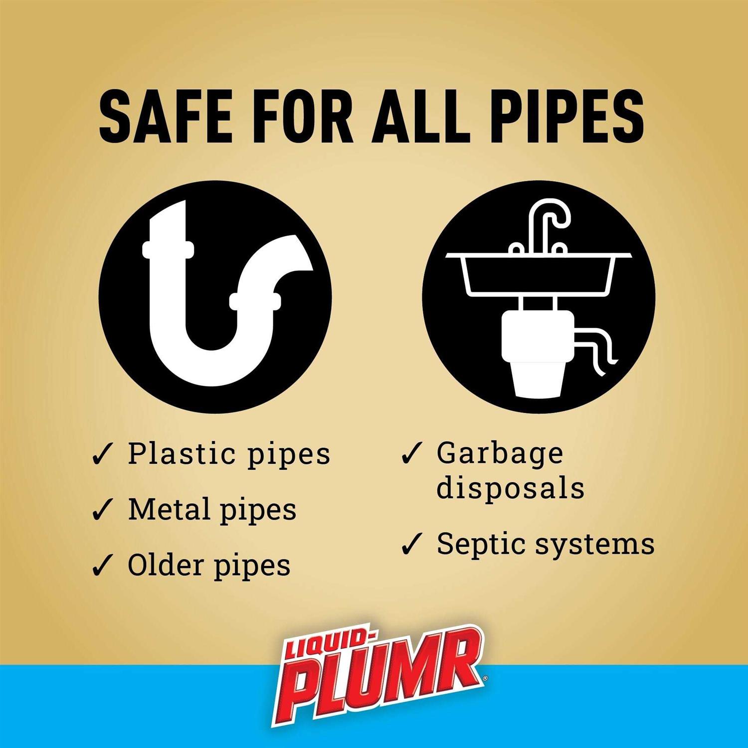 Liquid-Plumr Industrial Strength Drain Clog Remover Gel Urgent Clear - Image 3