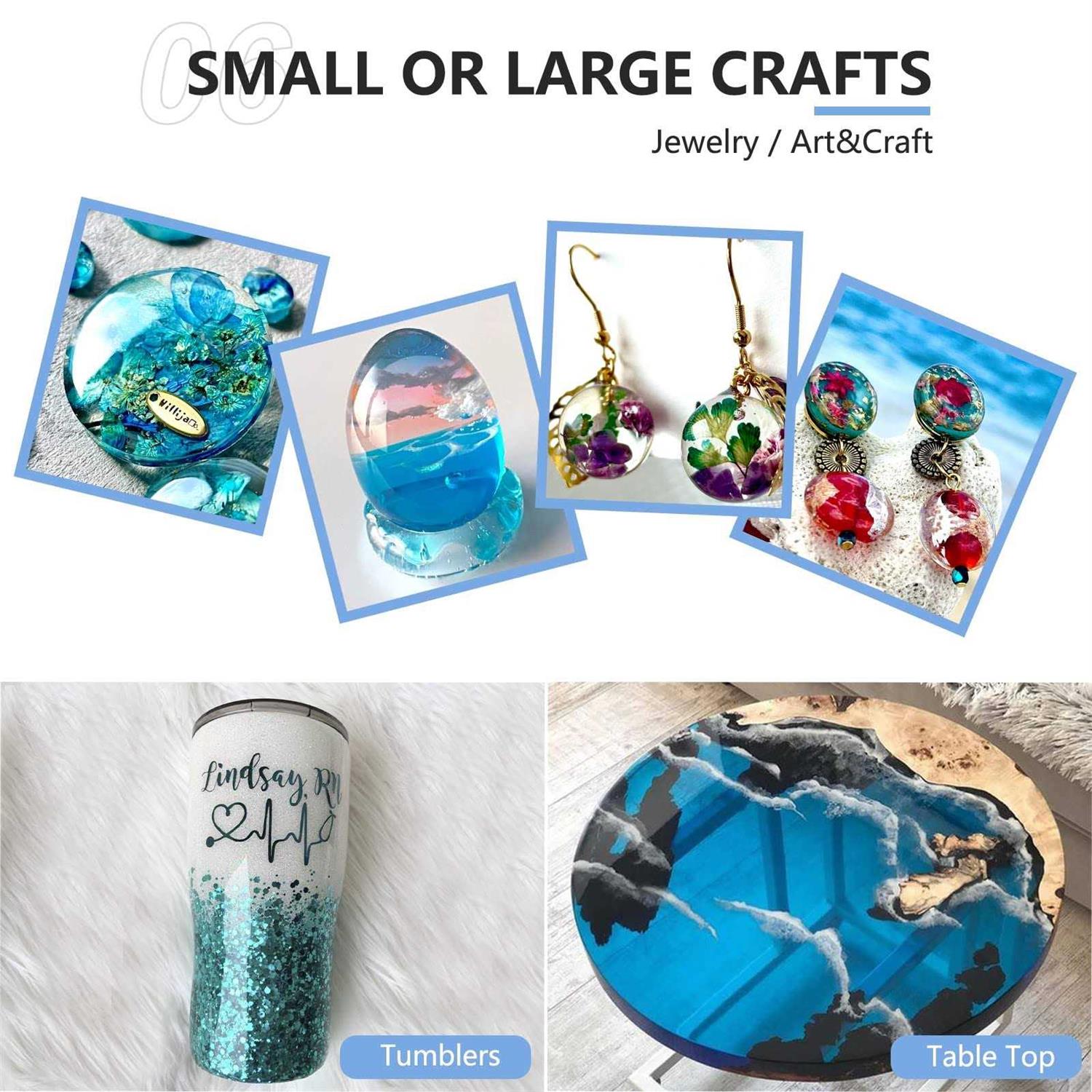 Teexpert Crystal Clear Epoxy Resin Kit Self-Leveling Coating and Casting Resin, High-Gloss & Bubbles Free Resin and Hardener Kit for DIY Art - Image 2