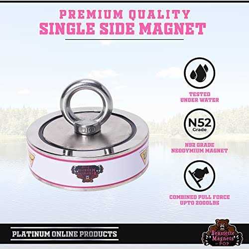 2000LBs Pulling Force Fishing Magnet with Threadlocker – Double Sided Fishing Magnet - Image 3