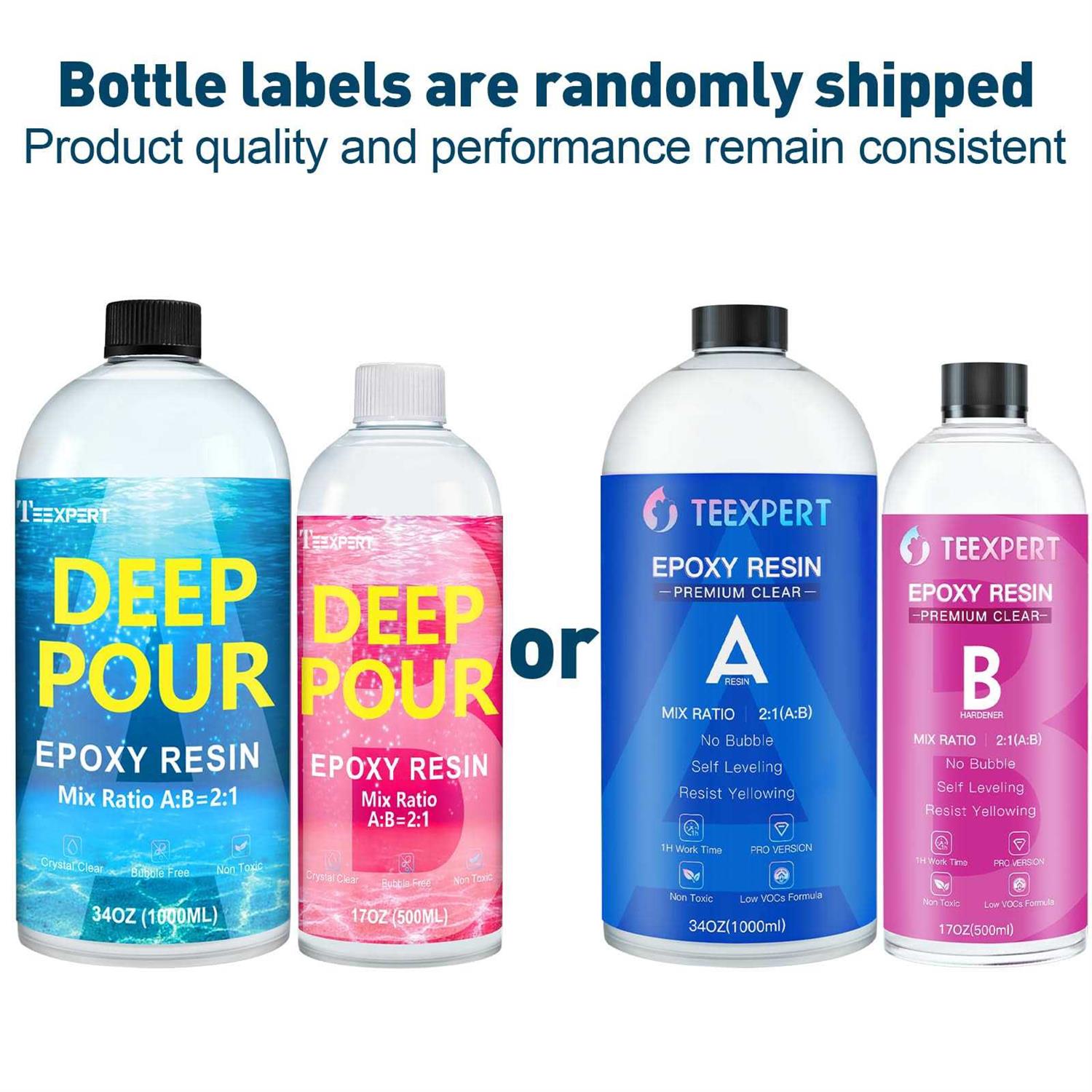 Teexpert Deep Pour Epoxy Resin 51oz Epoxy Resin Kit for 2-4 Pour Depths - Image 5