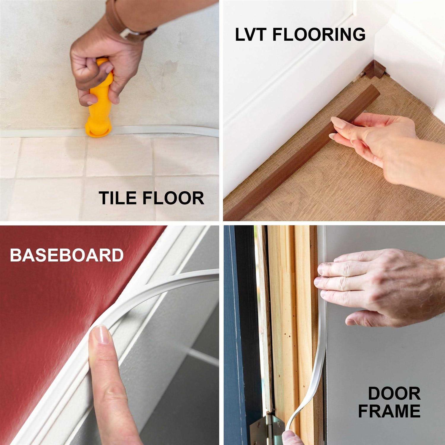 InstaTrim 1/2 Flexible Trim Moulding & Caulk Strips - Image 2