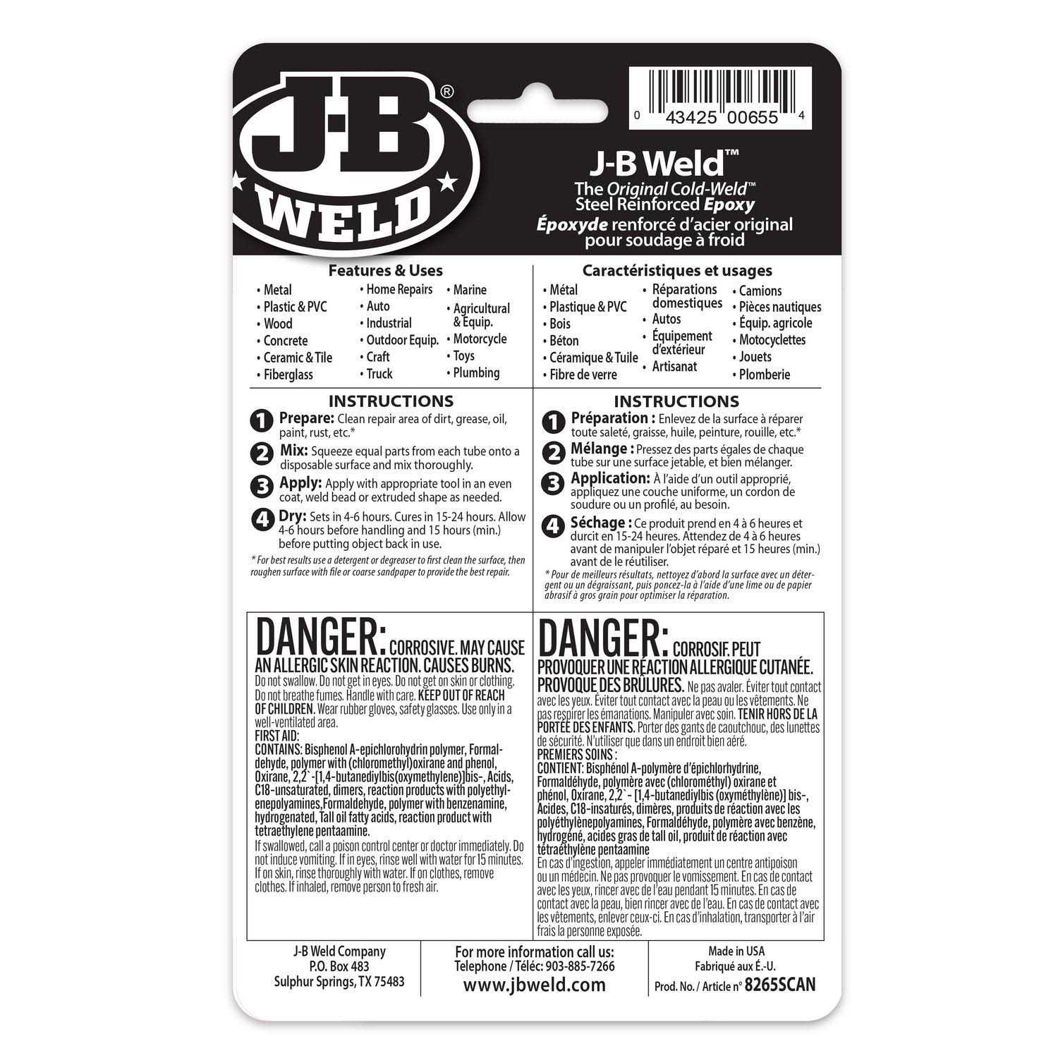 J-B Weld 8265S Original Cold-Weld Steel Reinforced Epoxy - Image 4