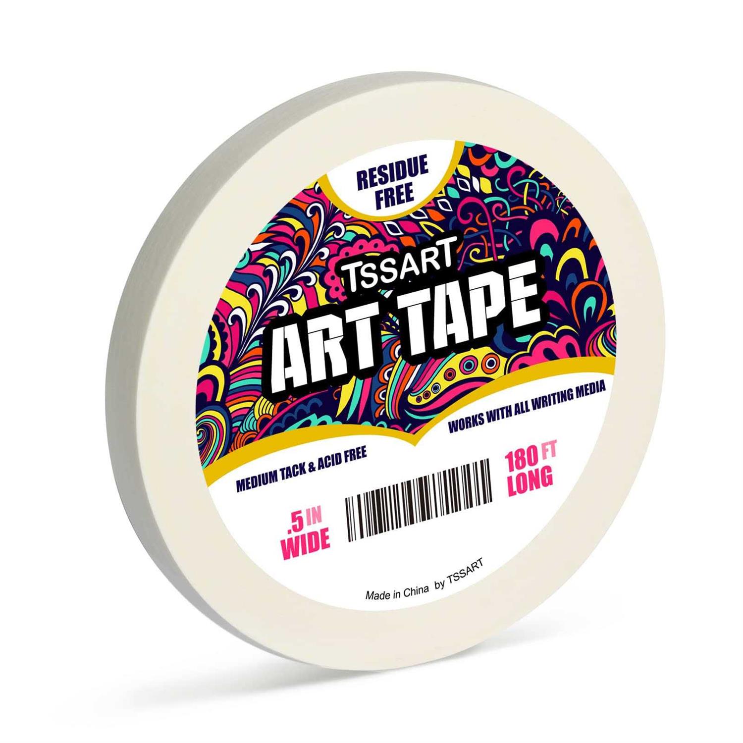 TSSART White Tape Masking Artists Tape for Drafting Art Watercolor Painting Canvas Framing