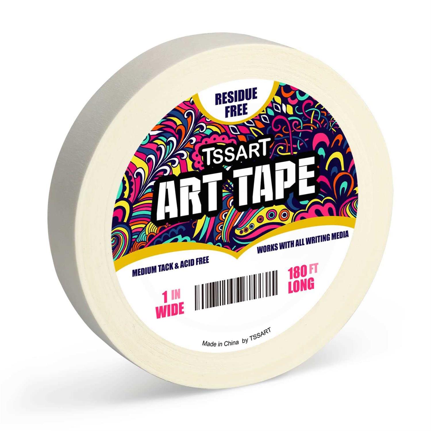 TSSART White Tape Masking Artists Tape for Drafting Art Watercolor Painting Canvas Framing