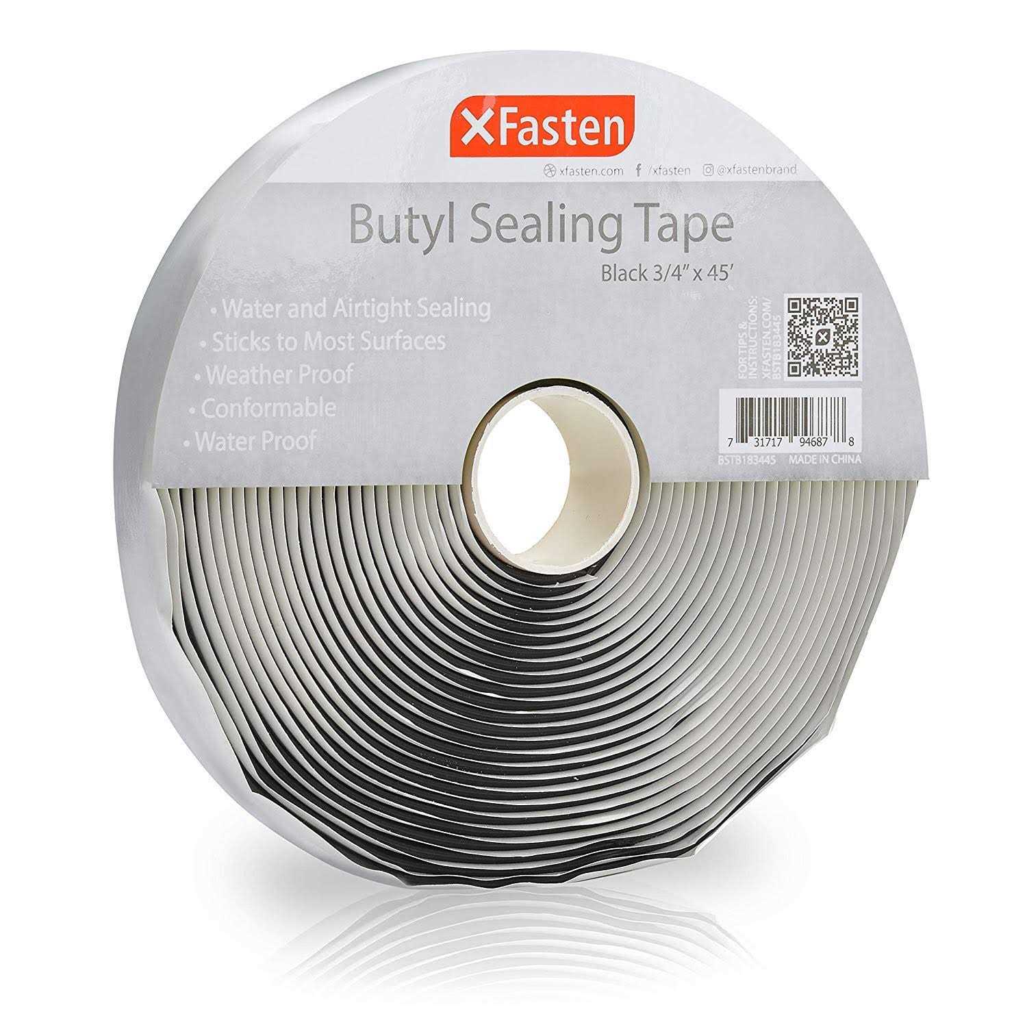 XFasten Black Butyl Seal Tape 1/8-Inch x 3/4-Inch x 30-Foot Leak Proof Putty Tape for RV Repair - Image 4