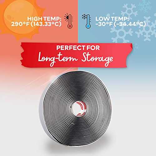 XFasten Black Butyl Seal Tape 1/8-Inch x 3/4-Inch x 30-Foot Leak Proof Putty Tape for RV Repair - Image 5