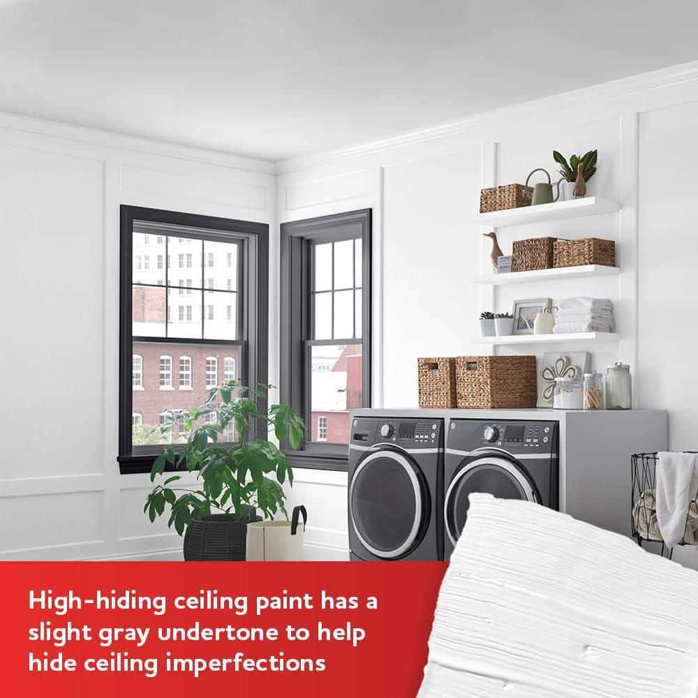 Glidden Ceiling 5 gal. High-Hiding White Interior Dead-Flat Ceiling Paint - Image 2