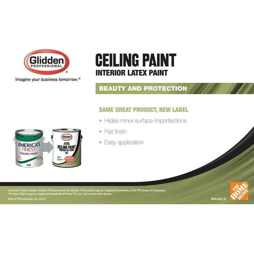 Glidden Ceiling 5 gal. High-Hiding White Interior Dead-Flat Ceiling Paint - Image 3