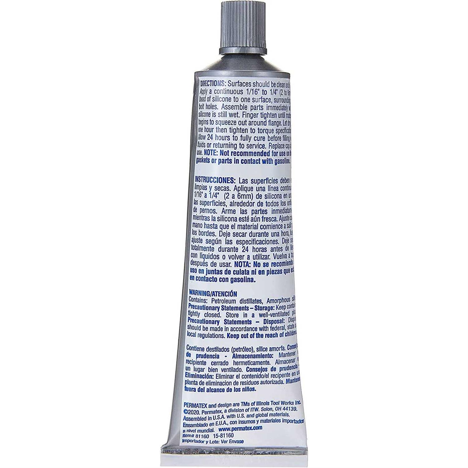 Permatex 81160 High-Temp Red RTV Silicone Gasket - Image 3