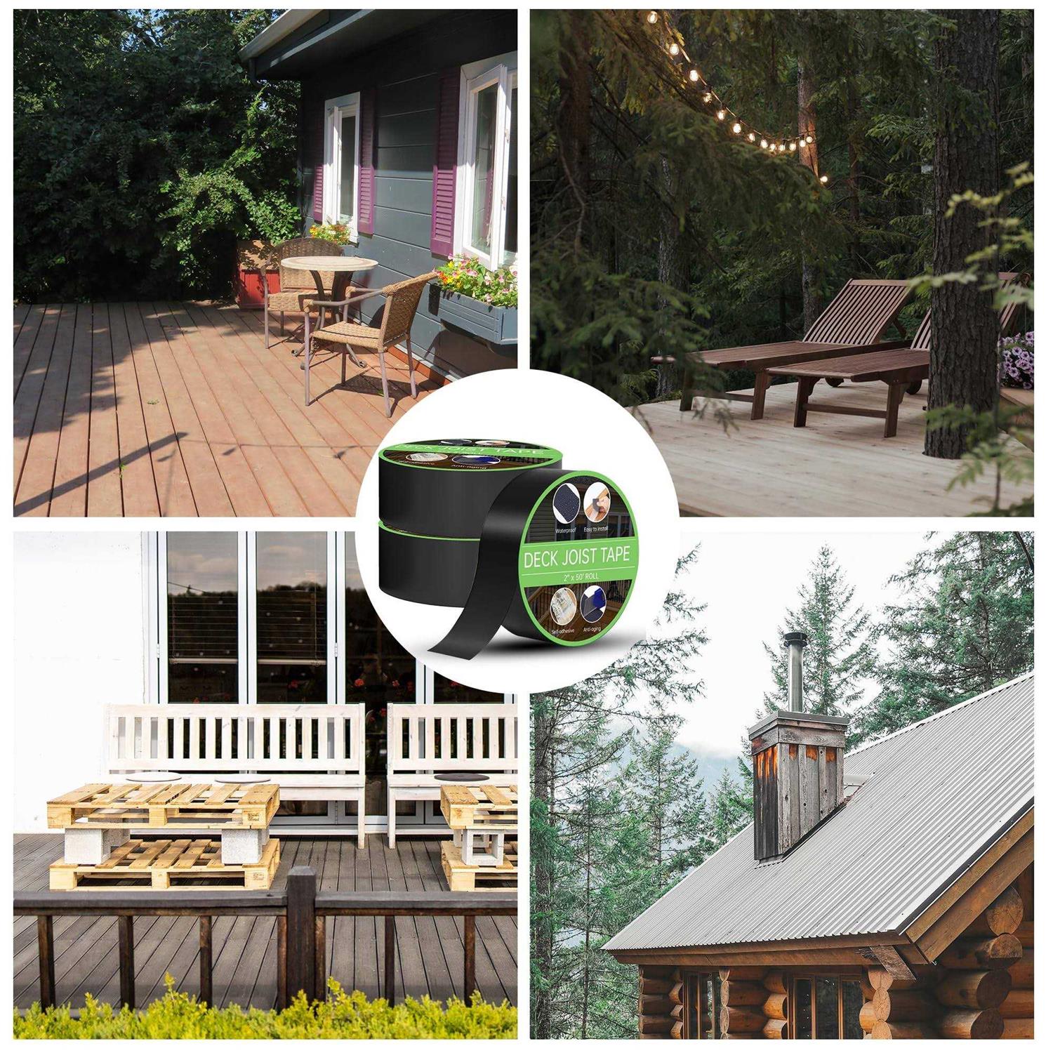 GENERIC Joist Tape 2 x 50' Deck Joist Tape for Decking Butyl Joist Tape for Wood Decks Beams Roof Butyl Joist Flashing Tape for Decking Weather - Image 4