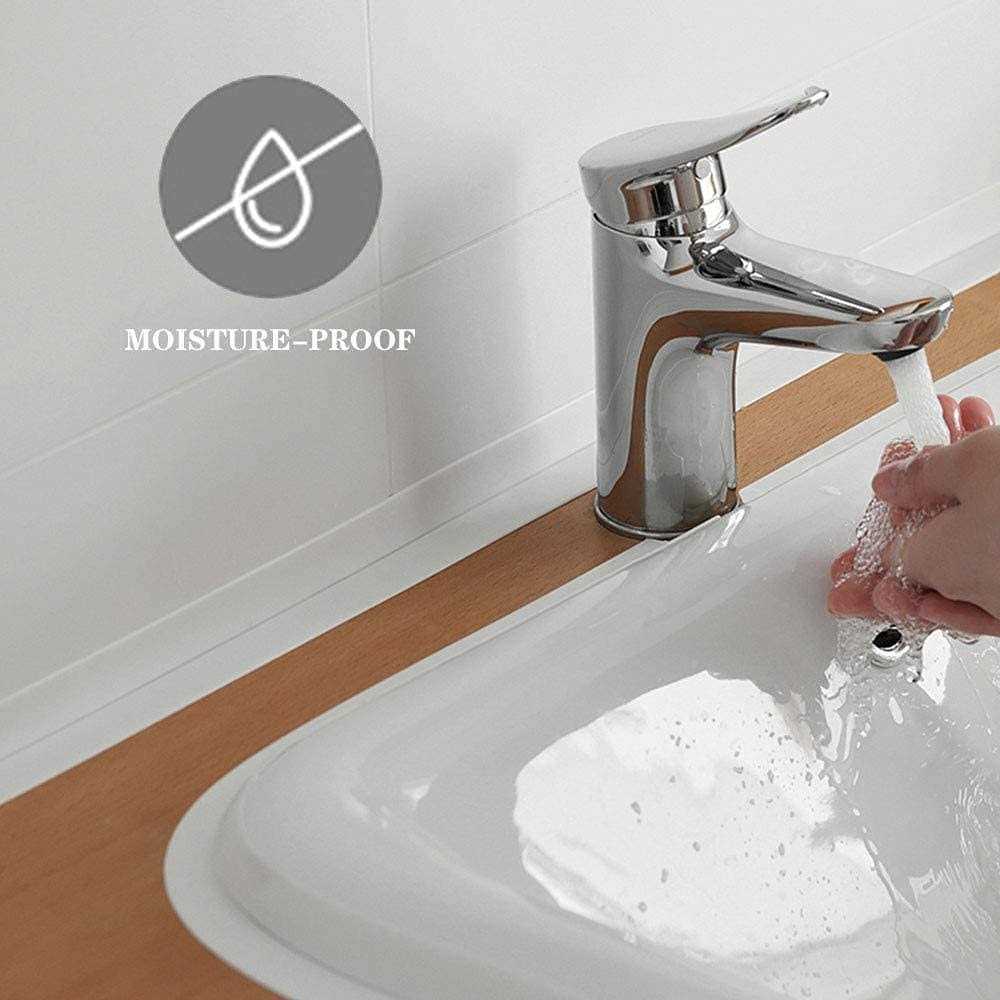 Rydowenna Sealing Caulk Tape Strip,126in*1.5in PVC Self-Adhesive Caulking Tape Waterproof Shower Sink Bath Edge Wall Sticker for Kitchen Bathtub - Image 4