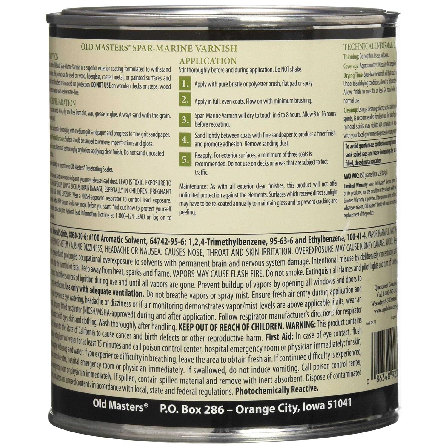 Old Masters Spar Marine Varnish - Image 4