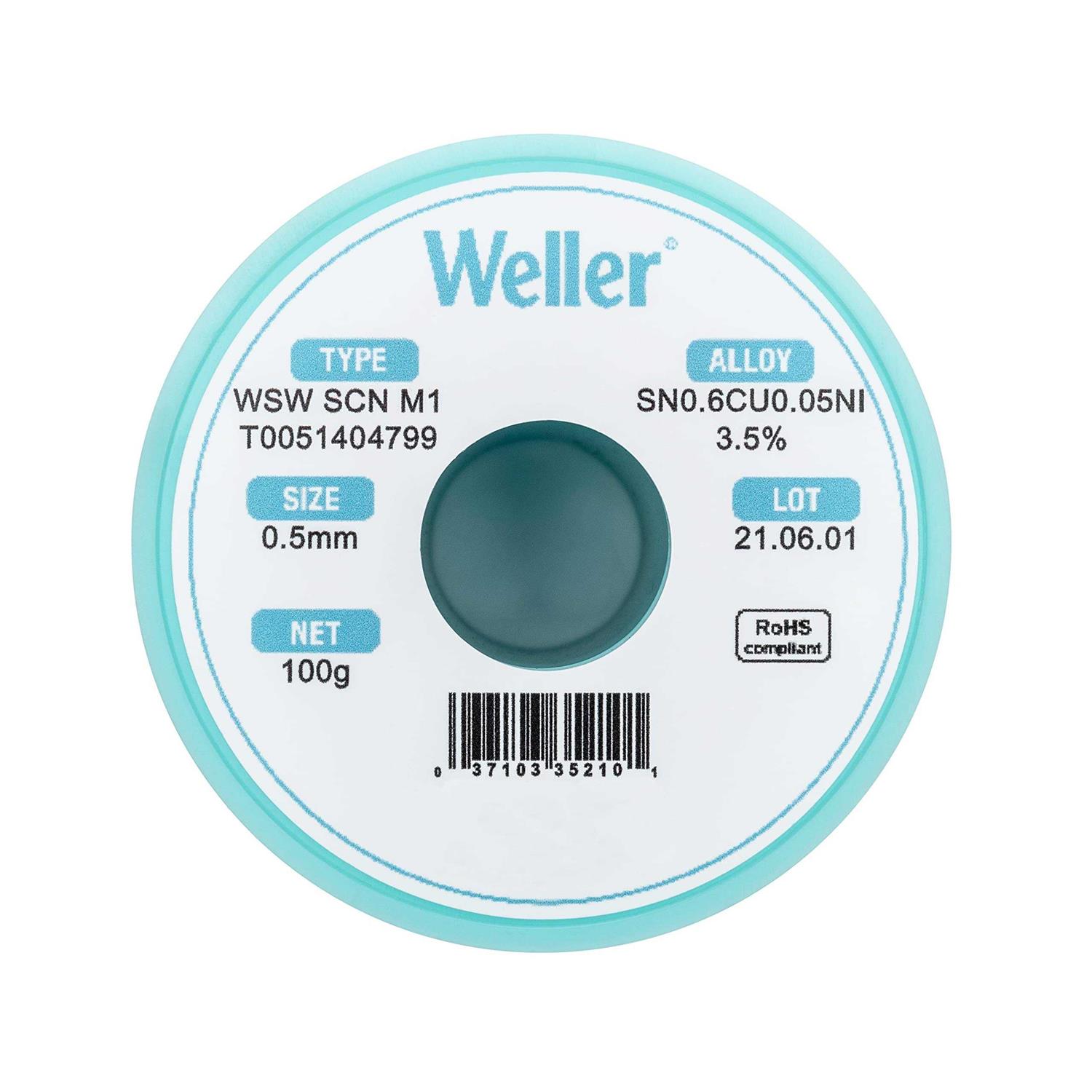 Weller WSW SCN M1 Solder Wire Dia 0.5 mm / 0.020 T0051404799 - Image 5