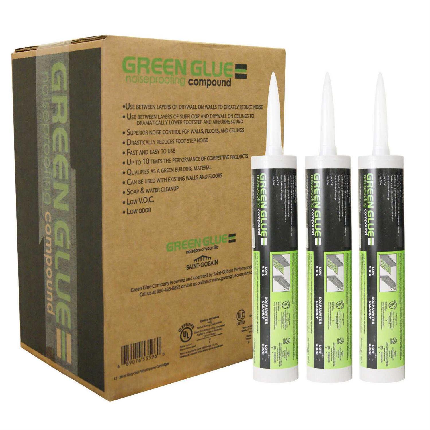 Saint Gobain | Green Glue Company Green Glue Noiseproofing Compound Case of 12 - Image 2