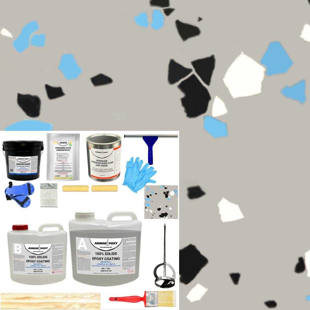 ArmorPoxy Gloss 2-Part 600 sq.ft. Epoxy Kit Interior Industrial Concrete Basement & Garage Epoxy Floor Paint Kit - Image 3
