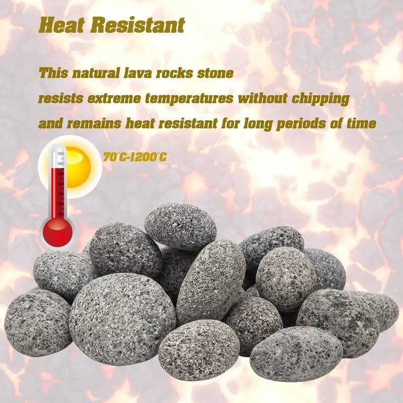 NAKAAOSIK Black Lava Rocks for Fire Pit, Natural Fire Rocks, 2-3 firepit Rocks, 10 Pound, for Gas Fire Pit and Fireplace - Image 3