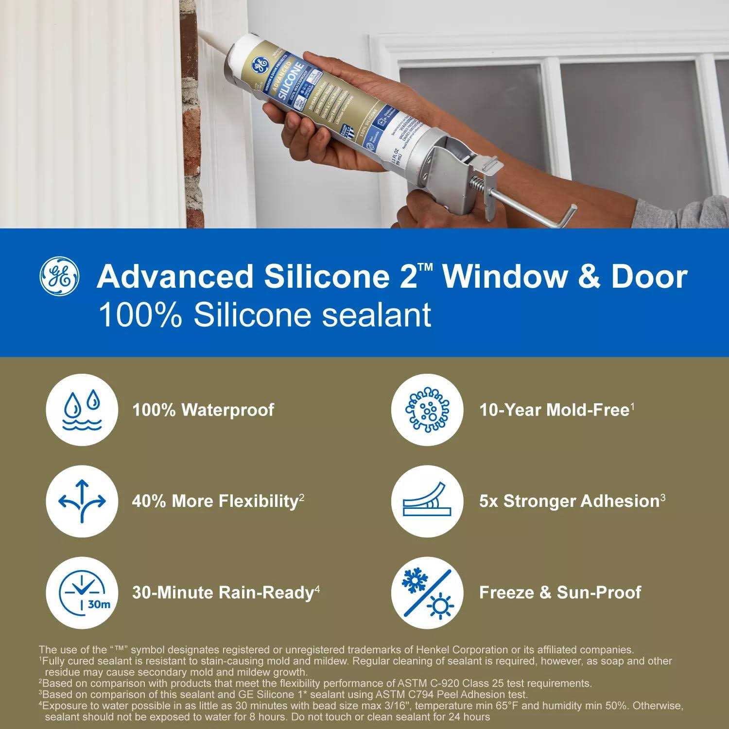 GE Advanced Silicone Window & Door Sealant - Image 3