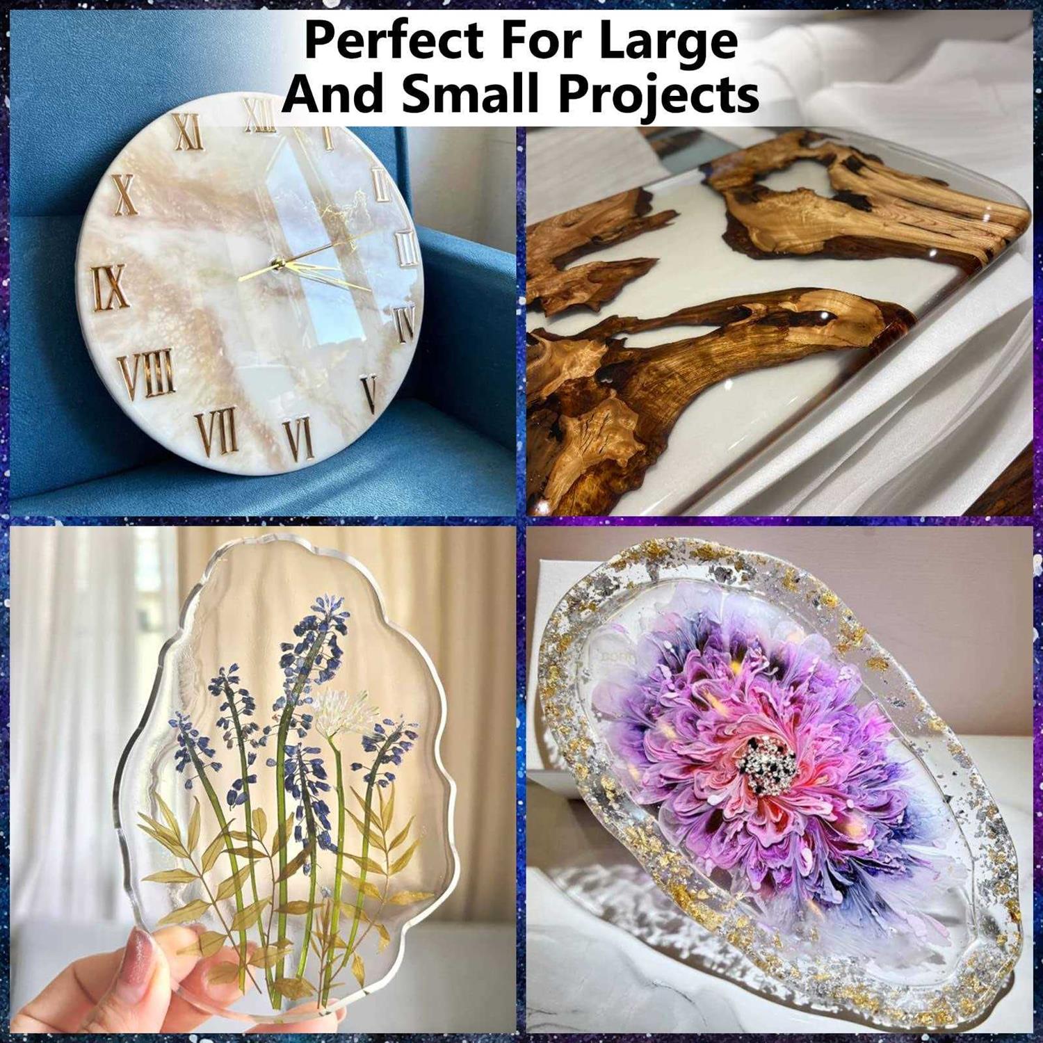 KISREL Epoxy Resin 64OZ Crystal Clear Epoxy Resin Kit No Yellowing No Bubble Art Resin Casting Resin for Art Crafts - Image 2