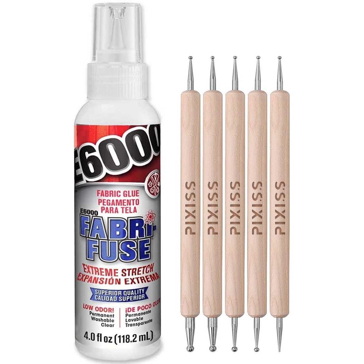 GRAS Art Bundles E6000 Fabri-Fuse Fabric Adhesive Glue for Rhinestones