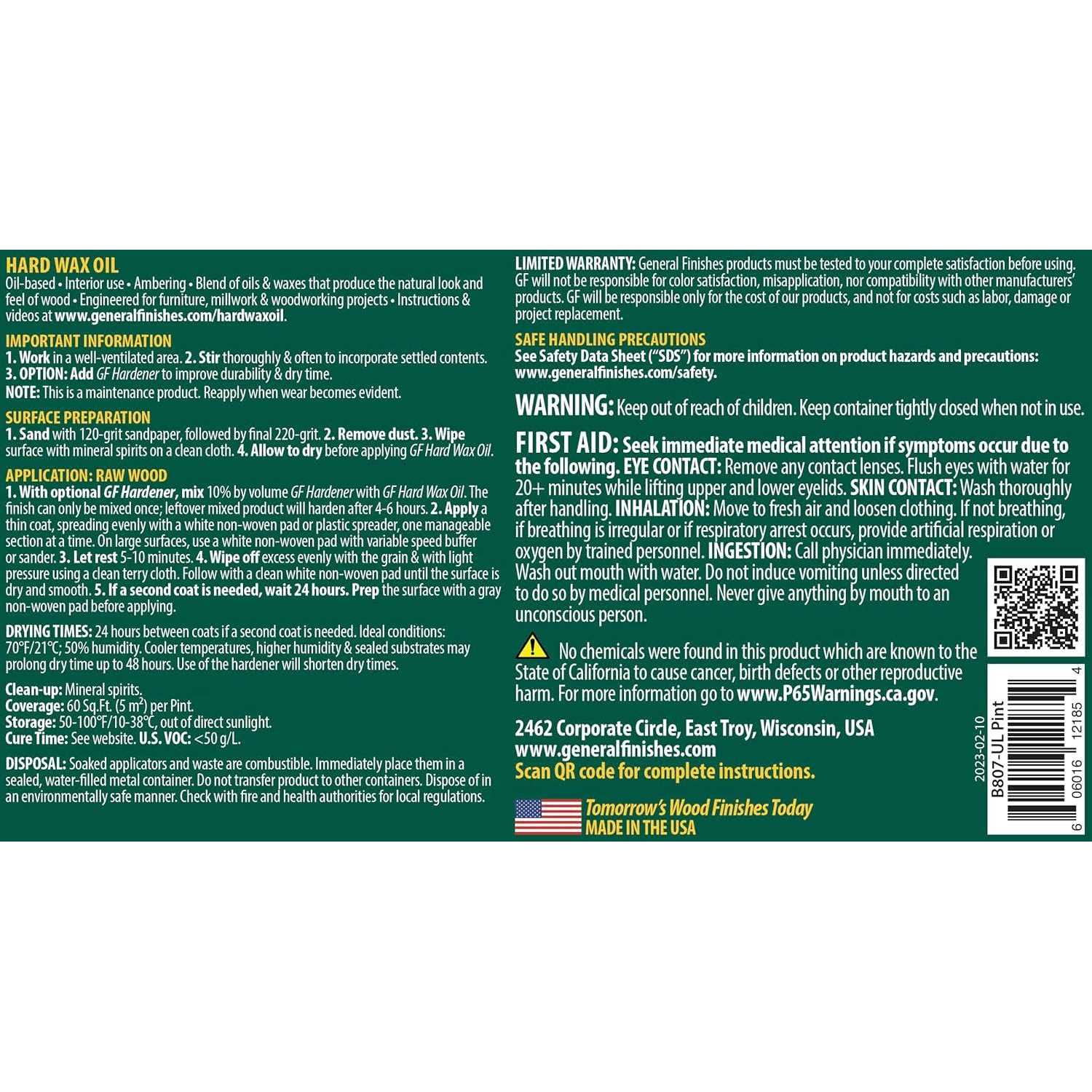 General Finishes Hard Wax Oil - Image 2