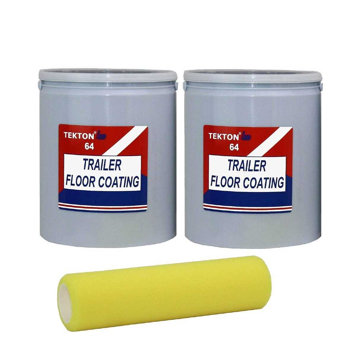 Trailer Floor Coating Protects Trailer Floors, Ramps and Walls Includes 1 Foam Cover