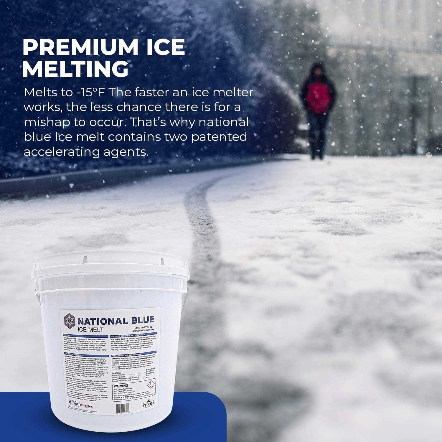 National Blue Ice Melt 8lb Bag Fast Acting Ice Melter - Image 5