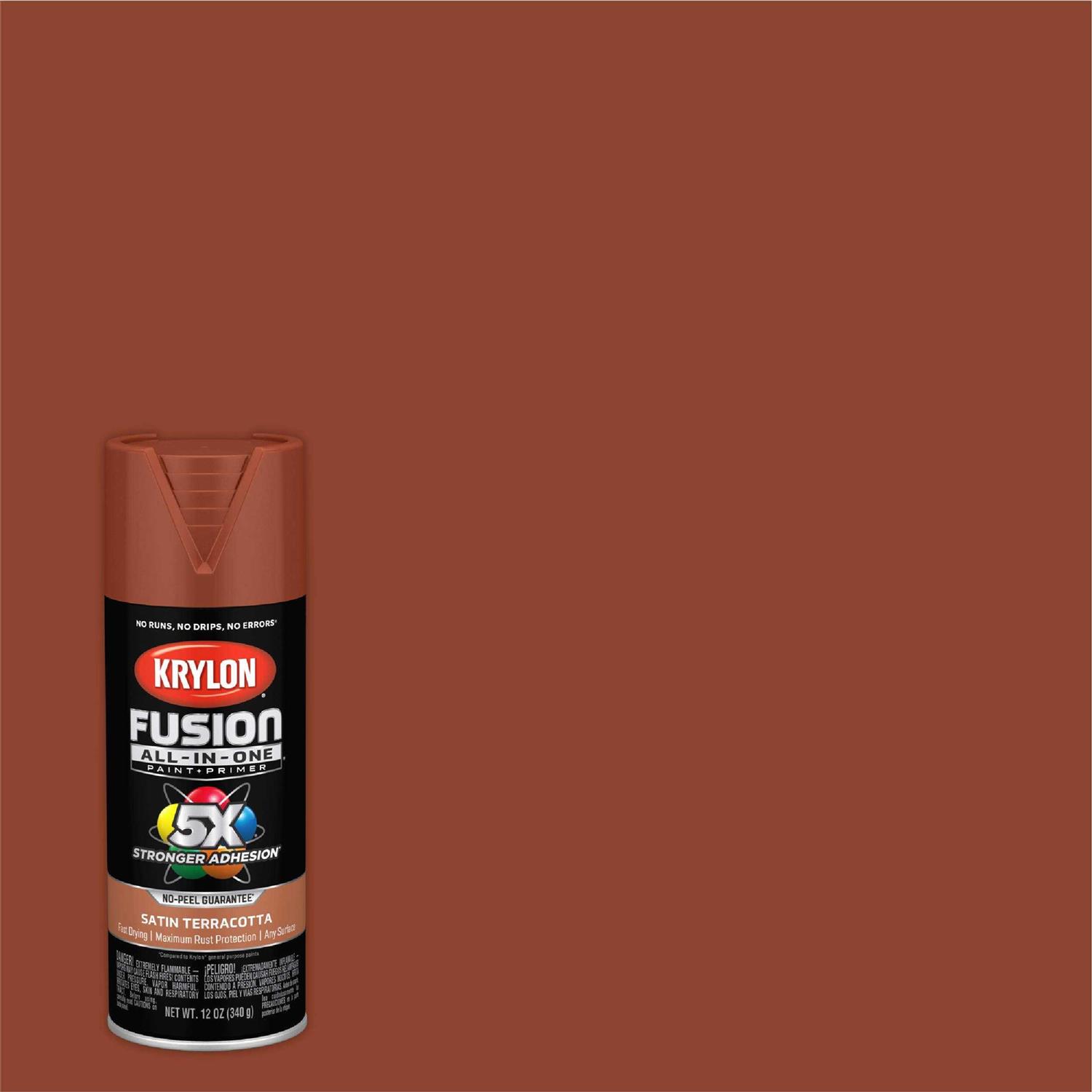 Krylon Satin Terracotta Fusion All-In-One Paint & Primer - Image 5