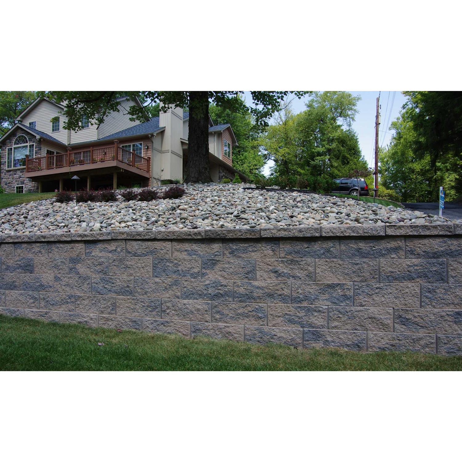 Unbranded 6-in H x 16-in L x 10-in D Brown/Charcoal Concrete Retaining Wall Block KLBC - Image 2