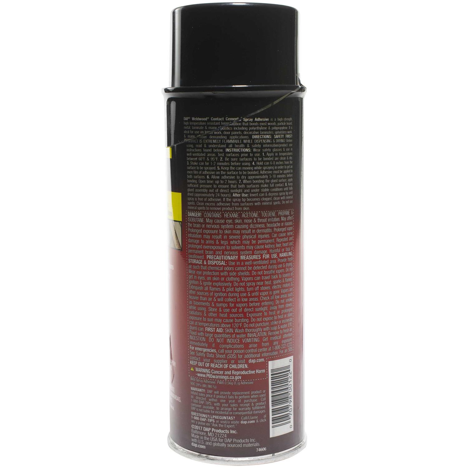 DAP Weldwood Contact Cement Spray Adhesive Solvent - Image 4