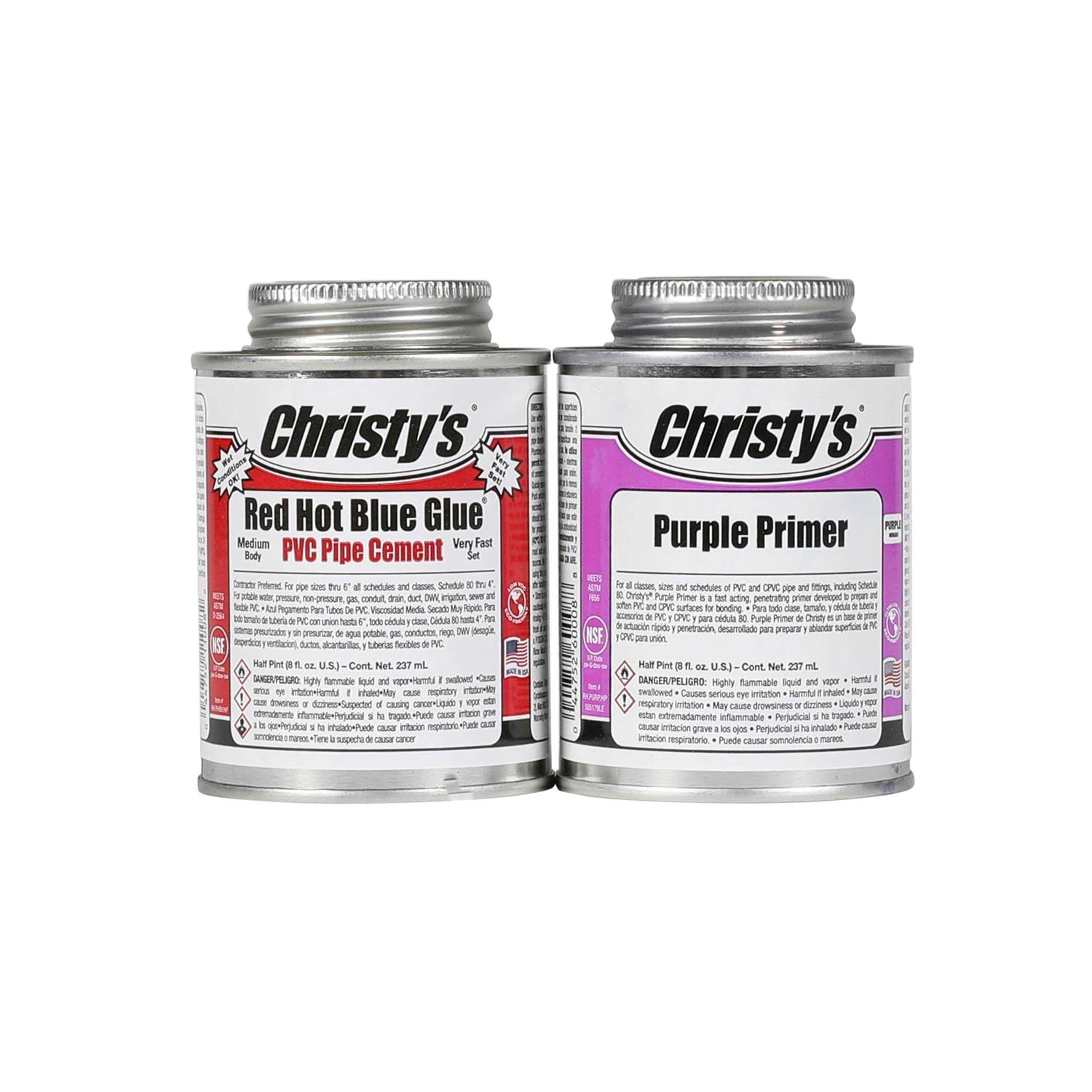 Christy's Blue/Purple Primer and Cement For CPVC/PVC 8 oz - Image 4