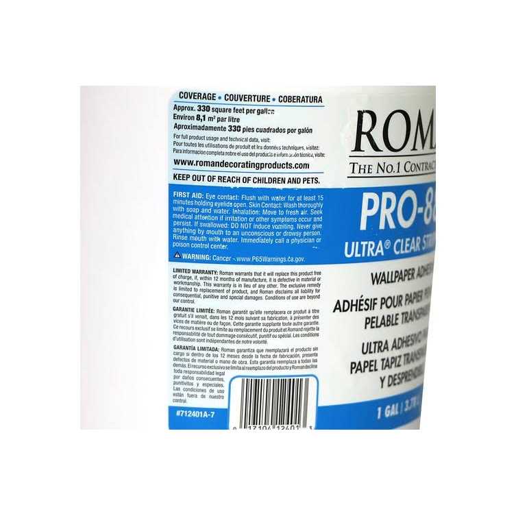 Roman 012401 PRO-880 Ultra Clear Adhesive 1 gal - Image 4