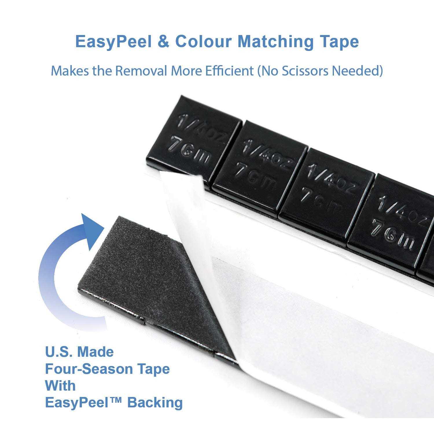 CKAuto 1/4oz 0.25oz Adhesive Stick on Wheel Weights EasyPeel Type. Cars - Image 5