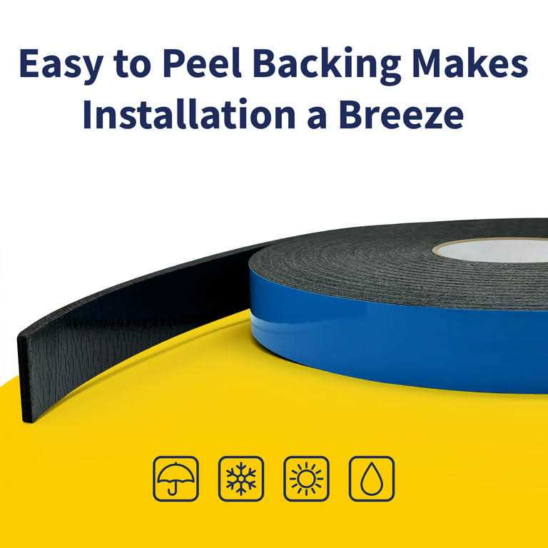 Phyxology Self Adhesive 3/16 inch Thick 1.25 inch Camper Foam Mounting Tape - Image 2