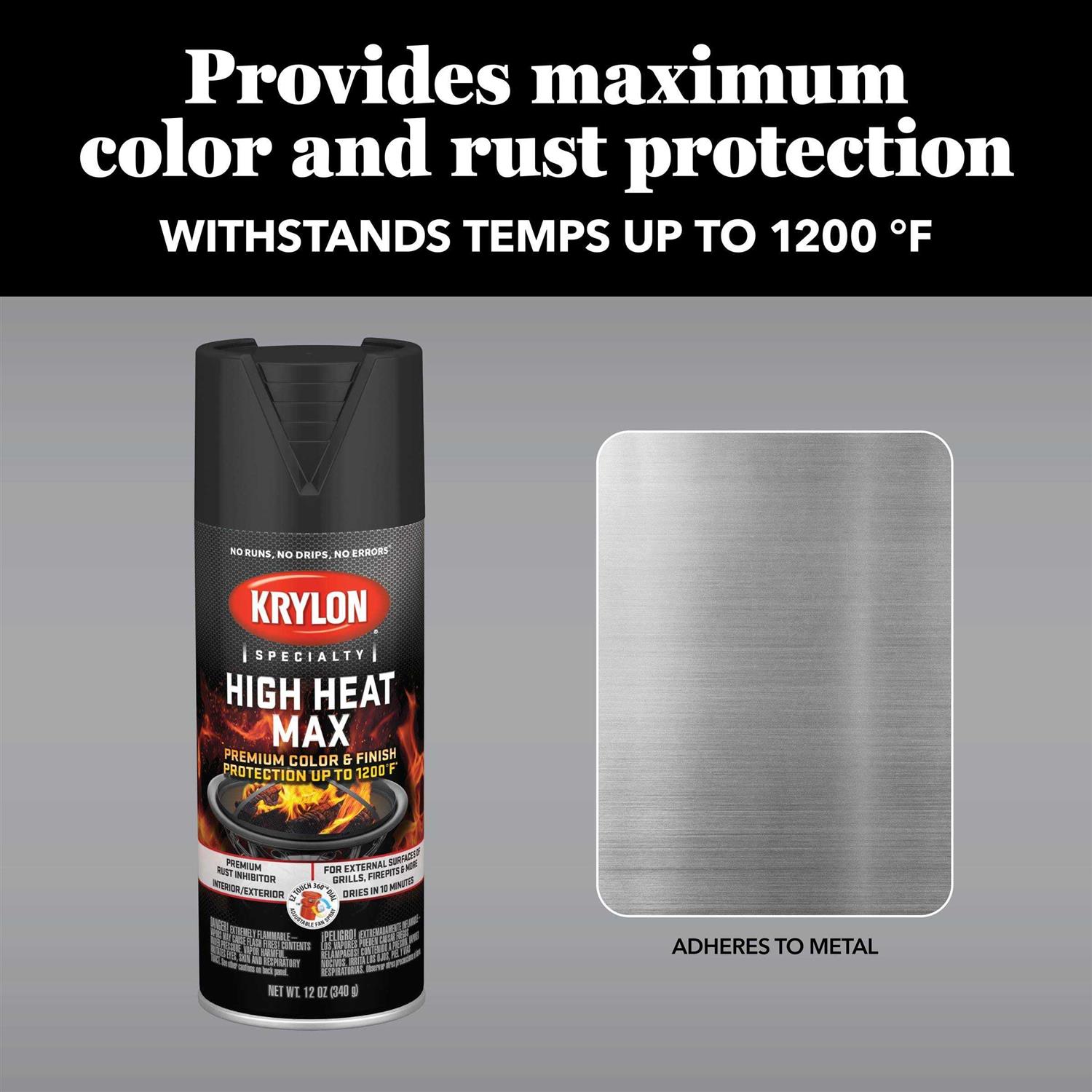 Krylon Black Specialty High Heat Max Spray Paint - Image 2