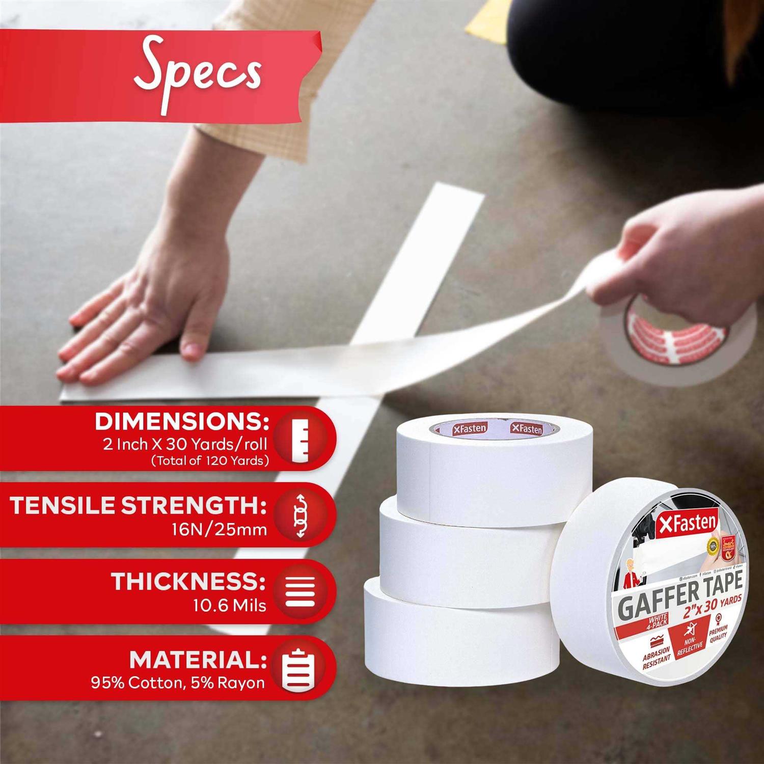 Xfasten Gaffer Tape 2 Inch X 30 Yards Residue Gaffers Tape - Image 3