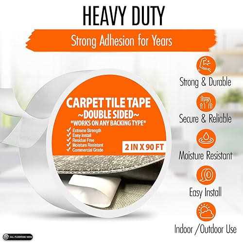 All Flooring Now Double Sided Tape Heavy Duty Carpet Tape 2in x 90ft for Carpet tiles - Image 2