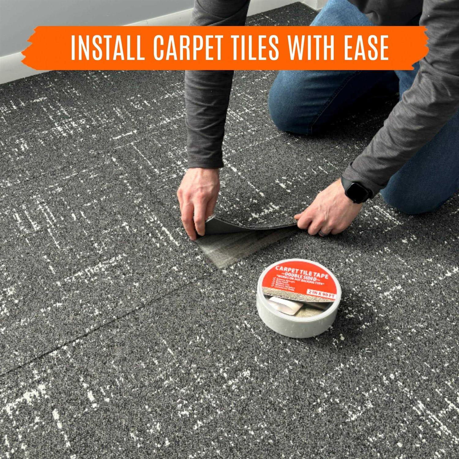 All Flooring Now Double Sided Tape Heavy Duty Carpet Tape 2in x 90ft for Carpet tiles - Image 5