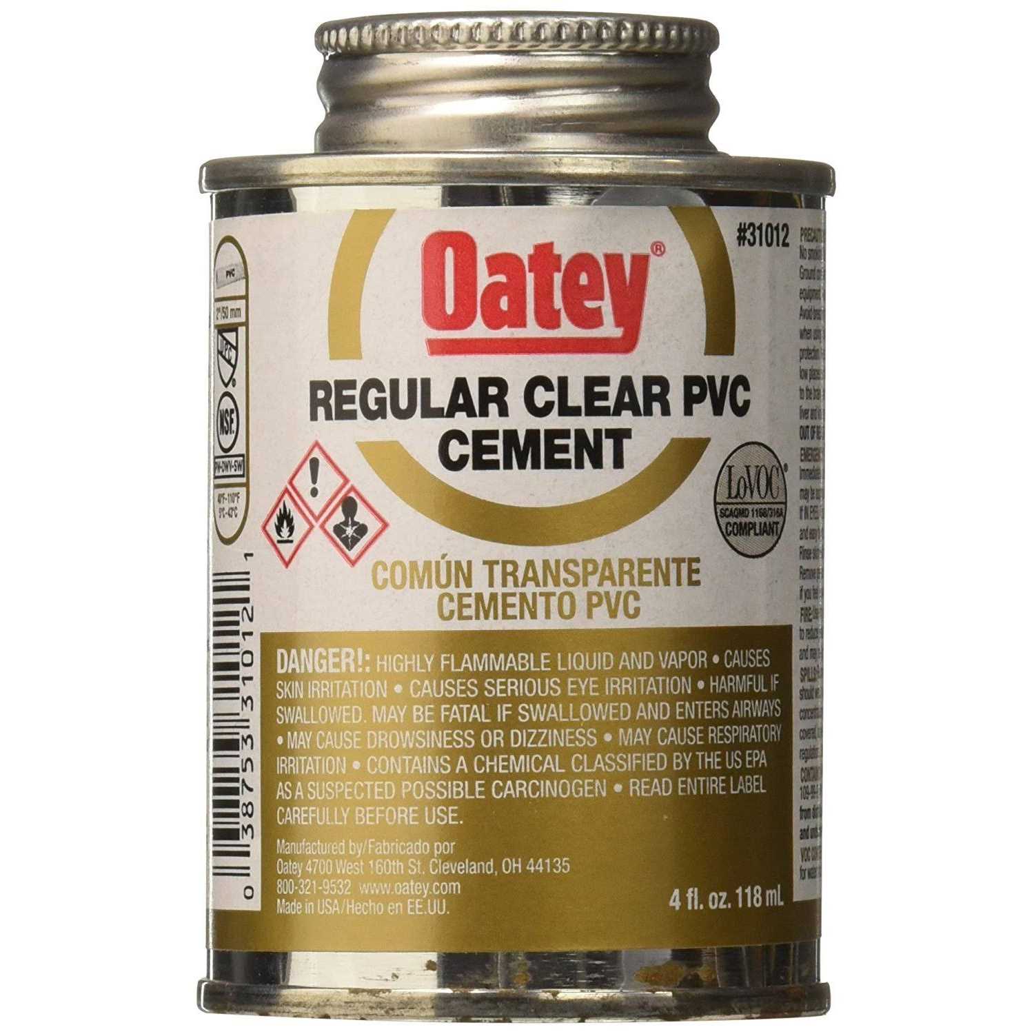 Oatey PVC Regular Clear Cement