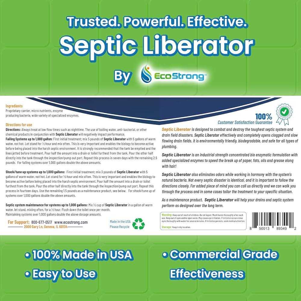 Septic Liberator Shock Treatment Liquid EcoStrong Saves Failing Septic Systems - Image 4
