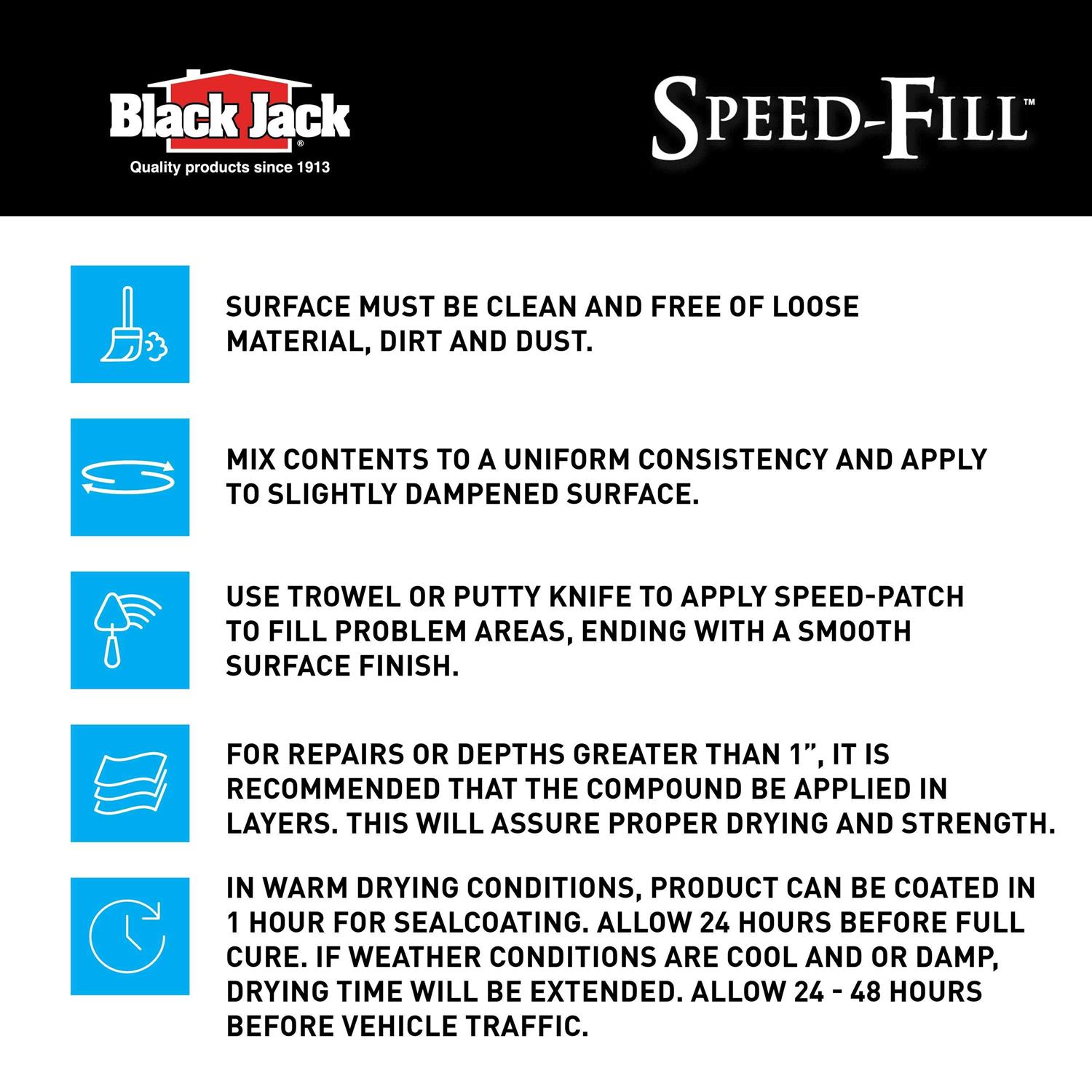 Black Jack Speed Patch Blacktop Crack & Hole Repair - Image 4