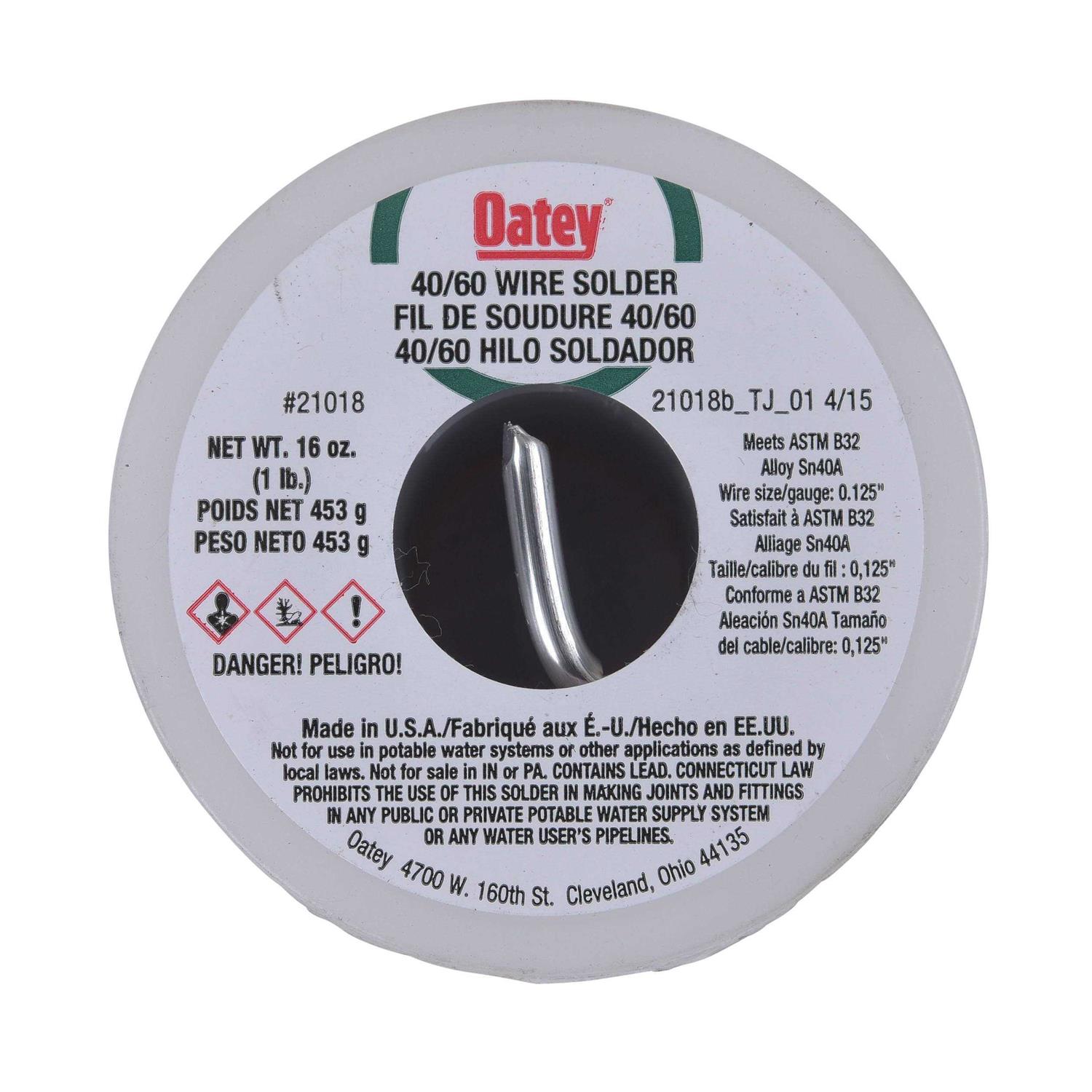 Oatey 21018 Leaded Solder 1 lb Carded Solid - Image 5