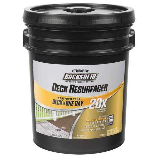Rust-Oleum RockSolid 4 gal Exterior 20X Deck Resurfacer - Image 4